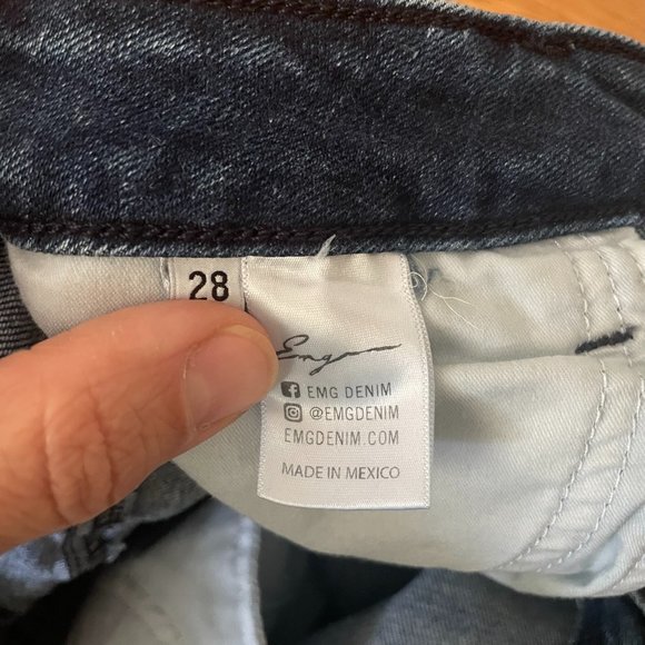 EMG Denim High Rise Cutoff Shorts - Picture 4 of 6